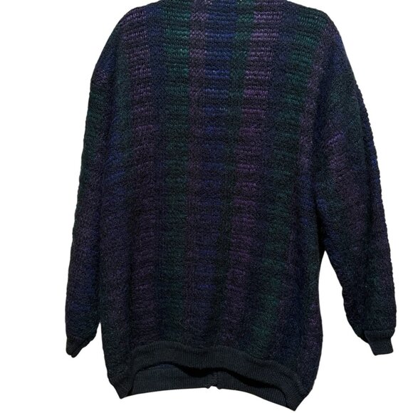 Vintage 90s Oversized Wool Grunge Chunky Grandpa Cardigan Sweater Mens Medium - Picture 4 of 11